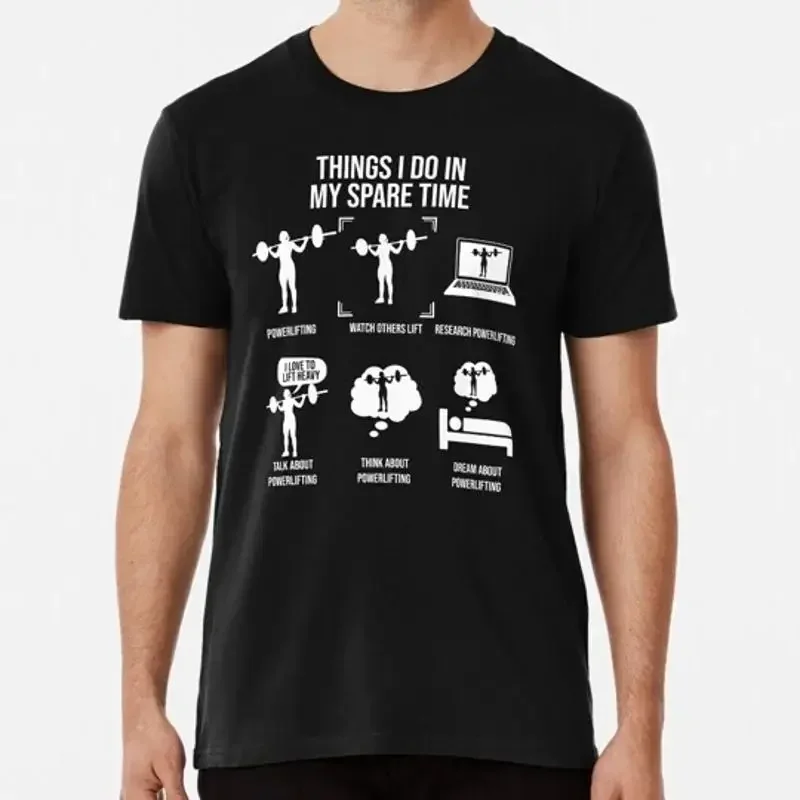 Things I Do In My Spare Time Powerlifting Women Powerlifter S 5XL USA T Shirt