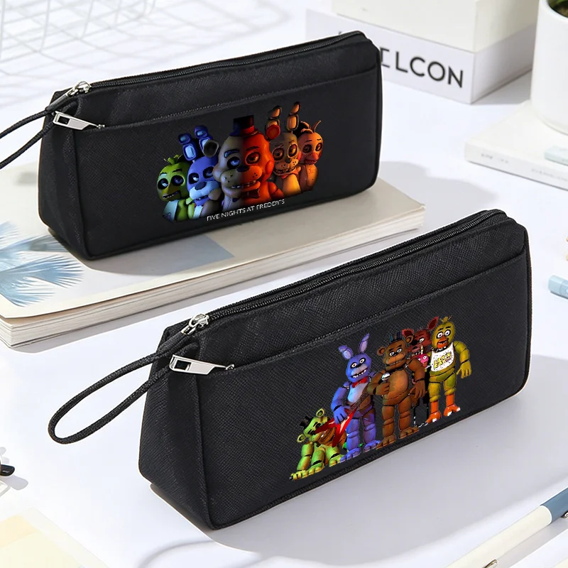 Fnafs Pencil Bag Students Supplies Five Nights Freddys Stationery Storage Pouch Men Simple Cool Pen Bags Back To School Gifts