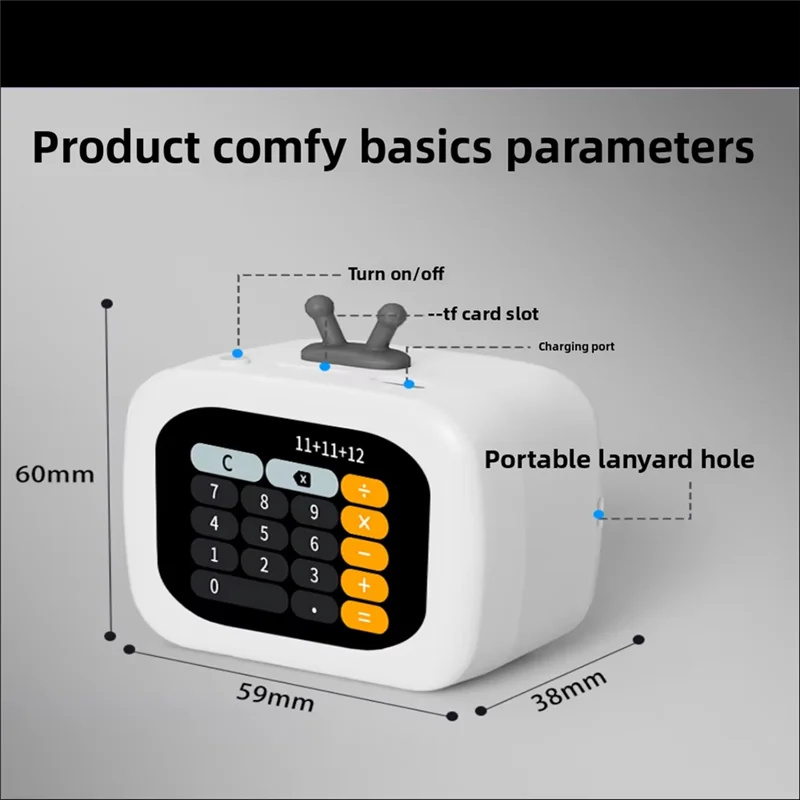 Портативная Bluetooth-колонка с многофункциональными функциями: музыка, звонки, фотоальбом, таймер, калькулятор, погода и календарь-X6