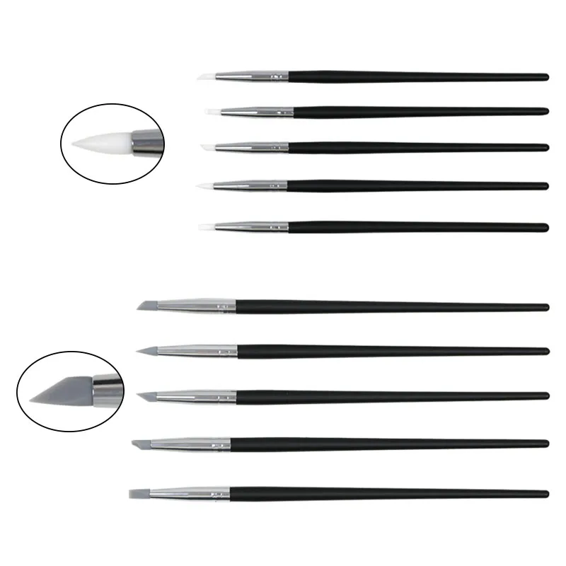 

GREATLH Dental Silicone Shaping Pen Composite Tip Resin Teeth Brush Sculpture Carving Tools Dental Instrument 5pcs/set