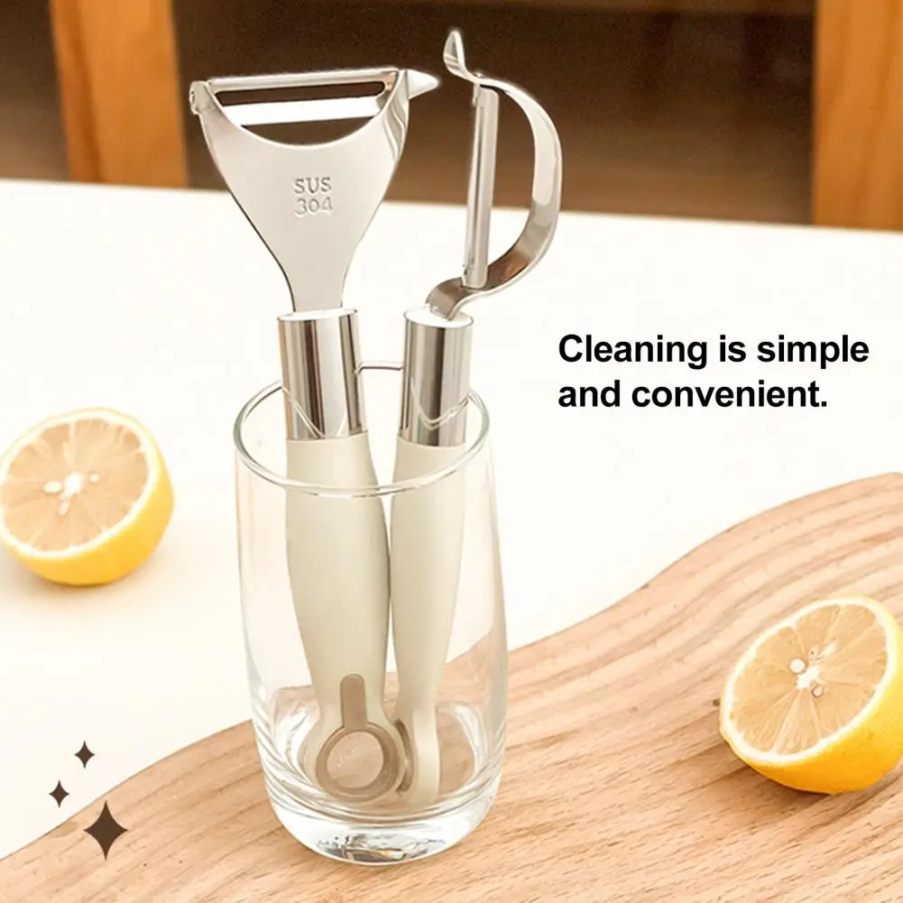 

Stainless Steel Fruit Vegetable Peeler 2 Styles Creative Sharp Potato Cucumber Peeling Knife Home Kitchen Gadget Planer Scraper