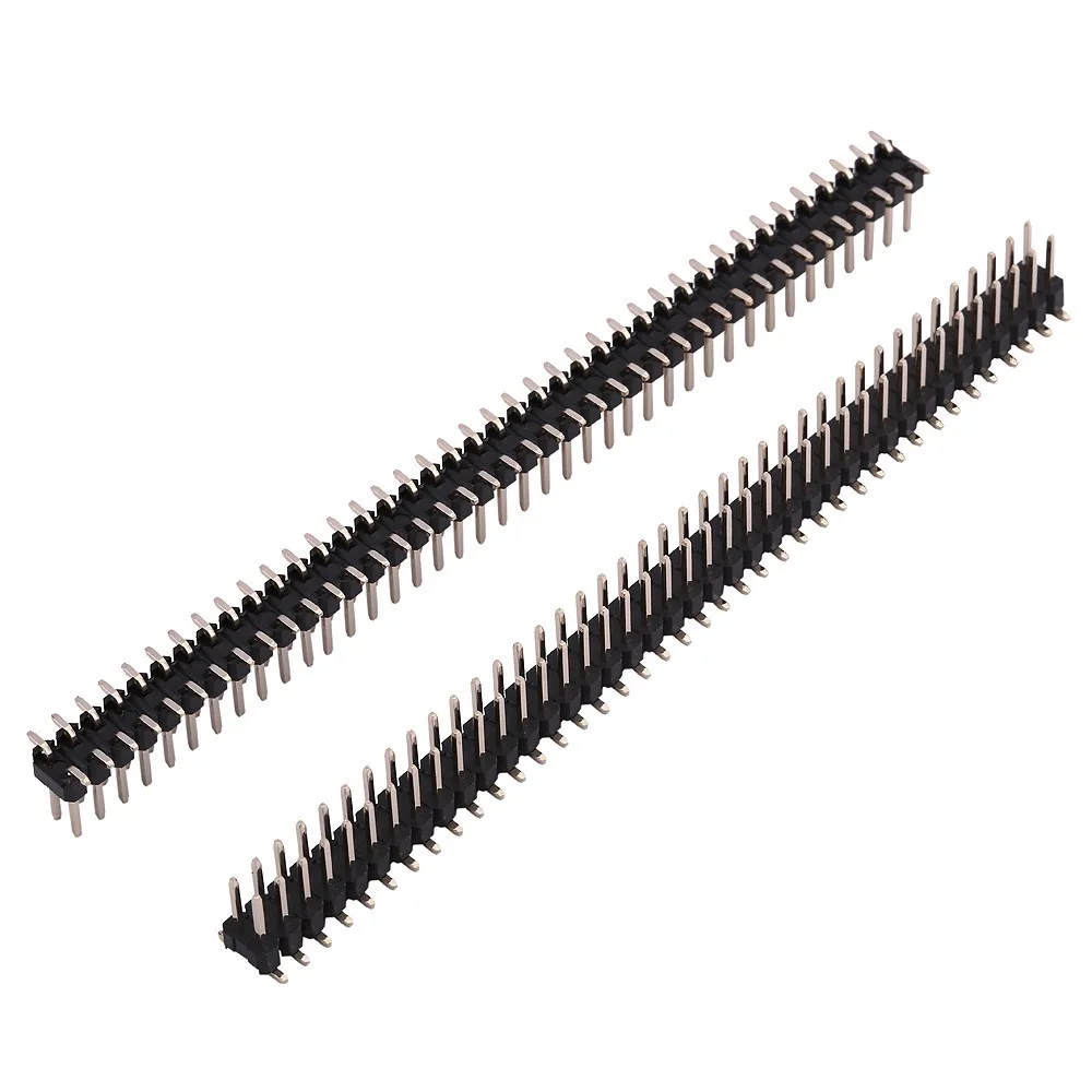 10PCS 1X40Pin 2X40Pin Breakable Pin Header 2.54mm Single Double Row Male Header Connector PCB Pin Strip for Arduino