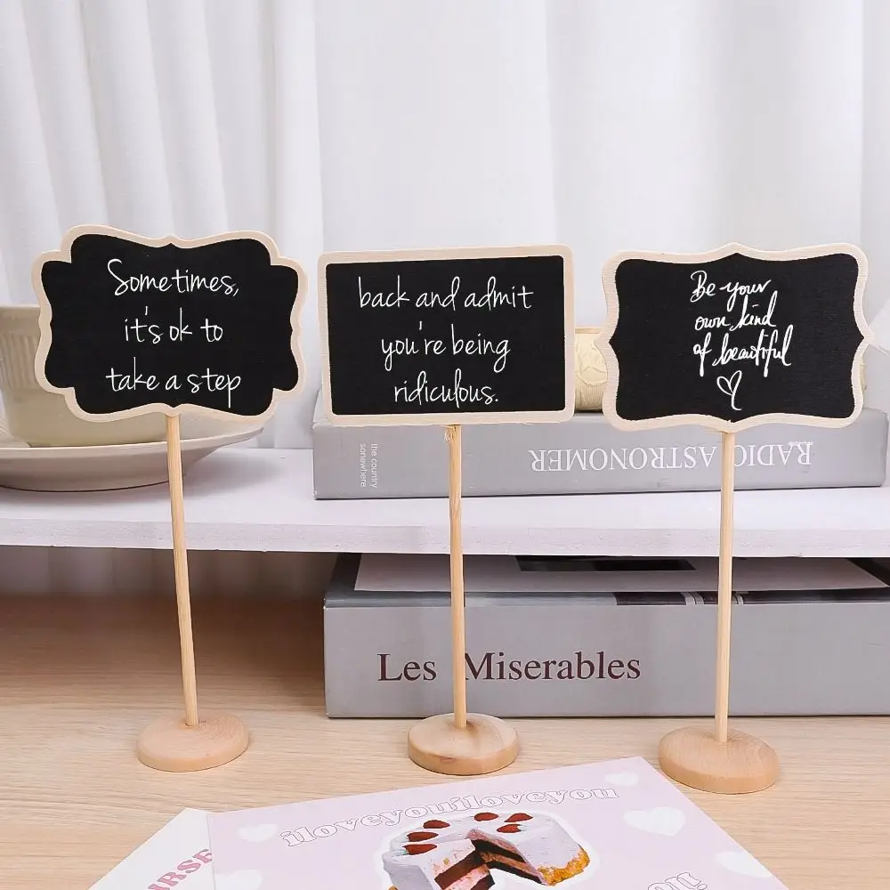 جديد خشبي الخشب رسالة مجلس طاولة صغيرة الديكور الجدول مكان بطاقة تسميات الإبداعية رسالة تسجيل مجلس حفل زفاف عيد ميلاد #3