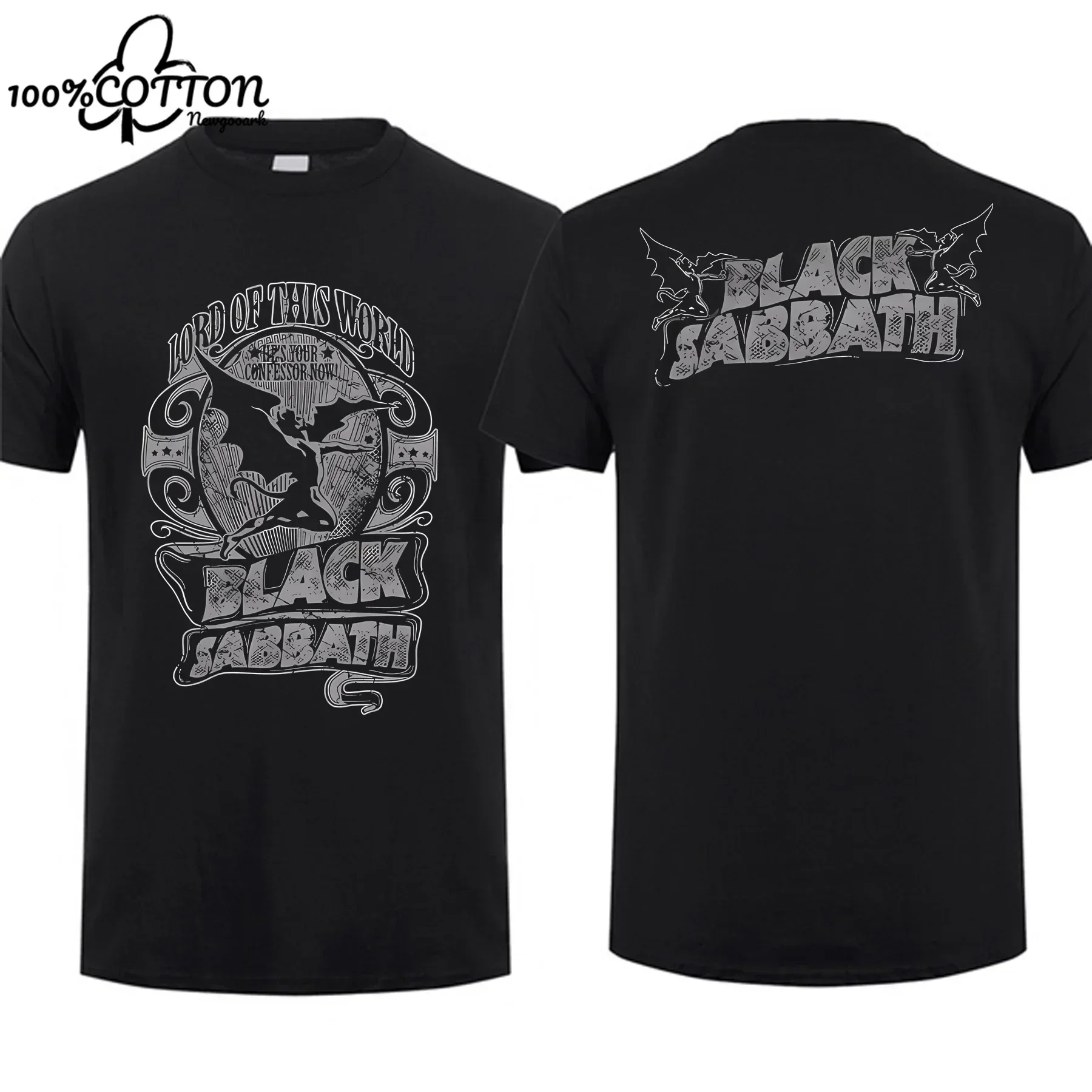 

2025 LE Cotton Amazing Tees Men Black Sabbaths Never Say Die T Shirt Double-sided Casual Graphic Men's and Women's Tshirts