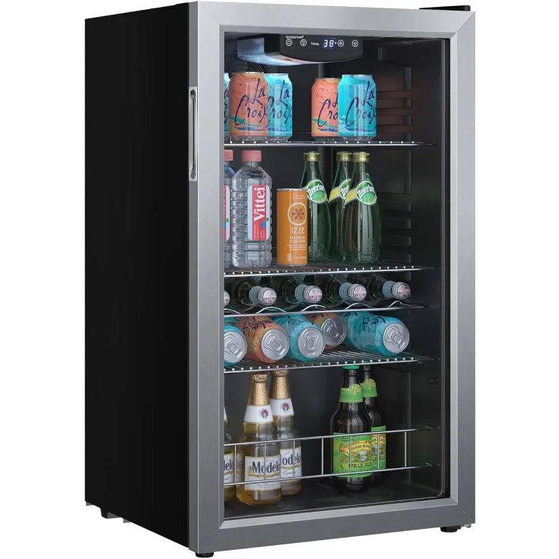 

19 Inch Wide 105 Can Capacity Extreme Cool Beverage Center ,Beverage Refrigerator for Home & Office - Stainless Steel