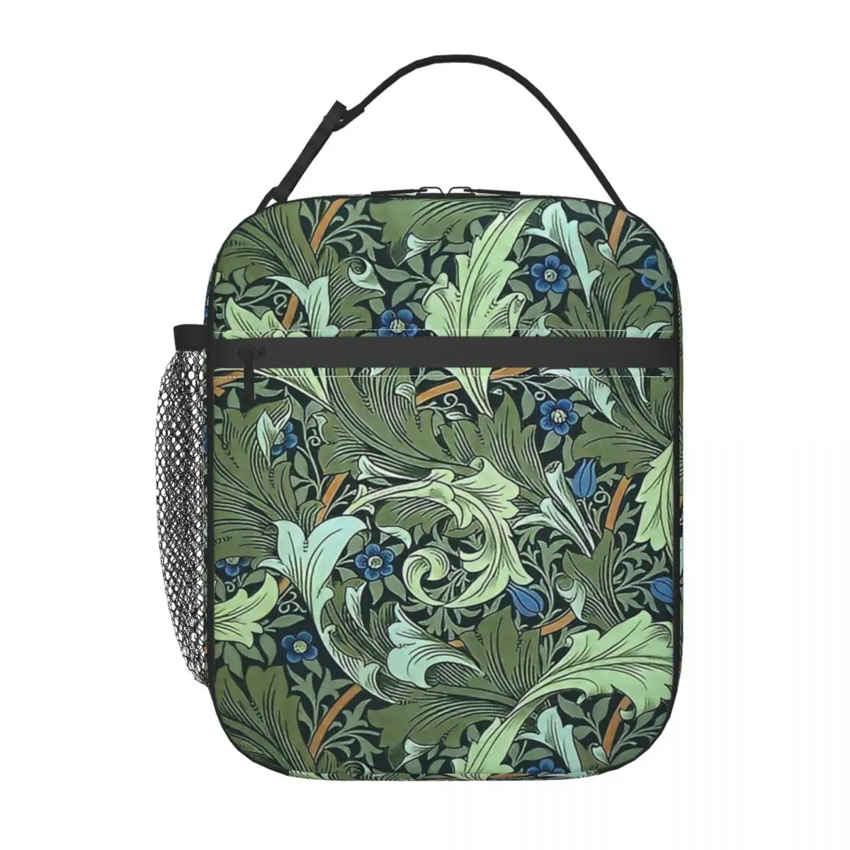 William Morris Design Thermal Insulated Lunch Bag for Office Portable Food Bag Container Thermal Cooler Lunch Box