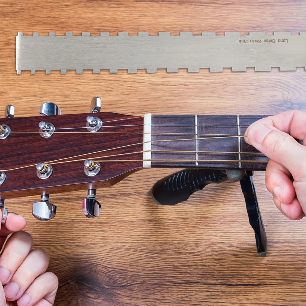 

Guitar Neck Ruler Stainless Steel Fret Rocker String Action Gauge For Electric Guitars Luthier Tools Kit Straight Edge