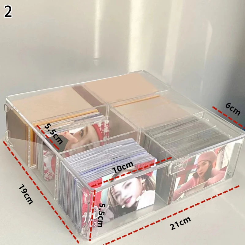 Boîte de rangement à rabat transparente, style INS, haute qualité, évaluation de bureau, grande capacité, boîte multifonctionnelle anti-poussière, salle de bain, T