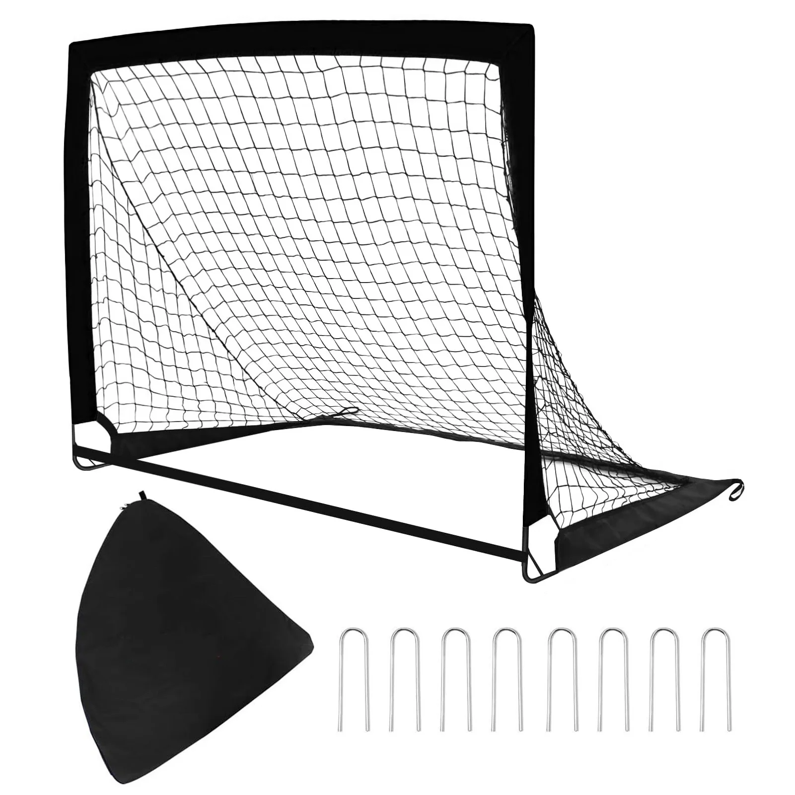 هدف كرة قدم محمول للأطفال مقاس 4 × 3 بوصات هدف كرة قدم منبثق للفناء الخلفي داخلي وخارجي شبكة كرة قدم للأطفال خفيفة الوزن وقوية