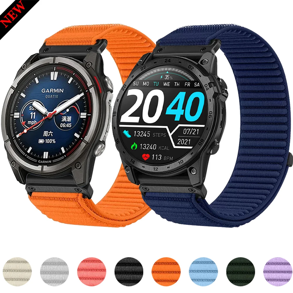 26mm 22mm 20mm Schnellwechsel-Nylonarmband für Garmin Quatix 8/Tactix 8/Fenix 8 51mm 47mm Armband für Garmin Enduro 3 2/970 965 Band