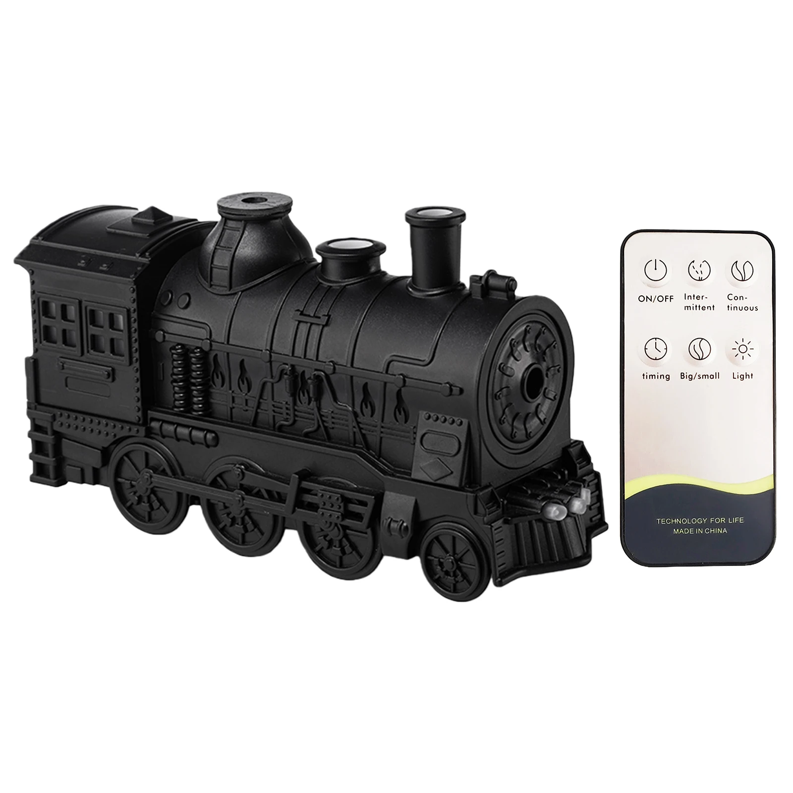 

300 мл винтажный диффузор эфирного масла с паровым поездом и 2-цветной светодиодной подсветкой/2 режима тумана, увлажнитель прохладного тумана для домашнего декора и подарков