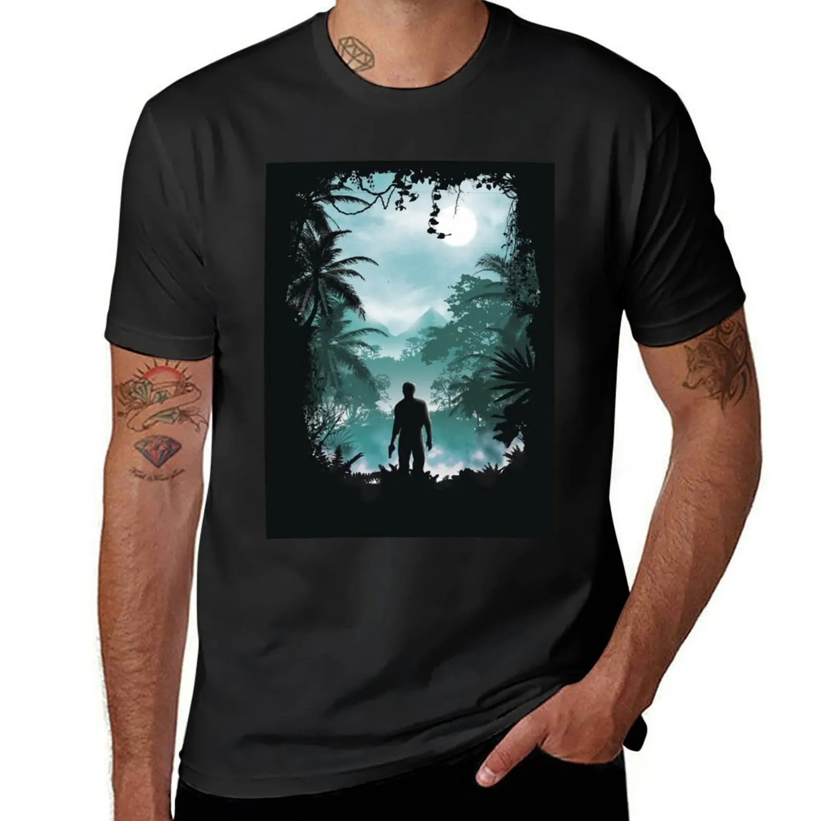 Uncharted 4 Nathan Drake T-Shirt kawaii clothes plus size tops anime clothes graphics funny t shirts for men