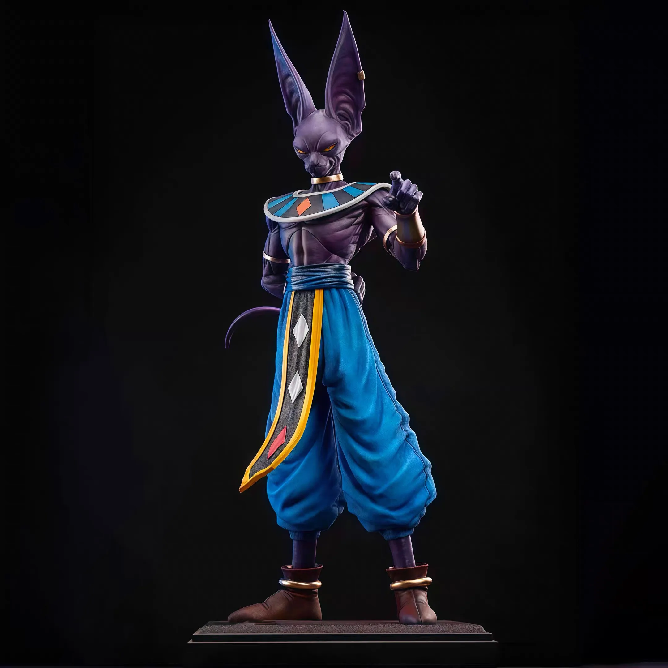 Estatua de Beerus, Dios de la Destrucción de Dragon Ball, Adorno Coleccionable Hecho a Mano de Alta Calidad, Modelo de Personaje de Anime para Exhibición en Escritorio