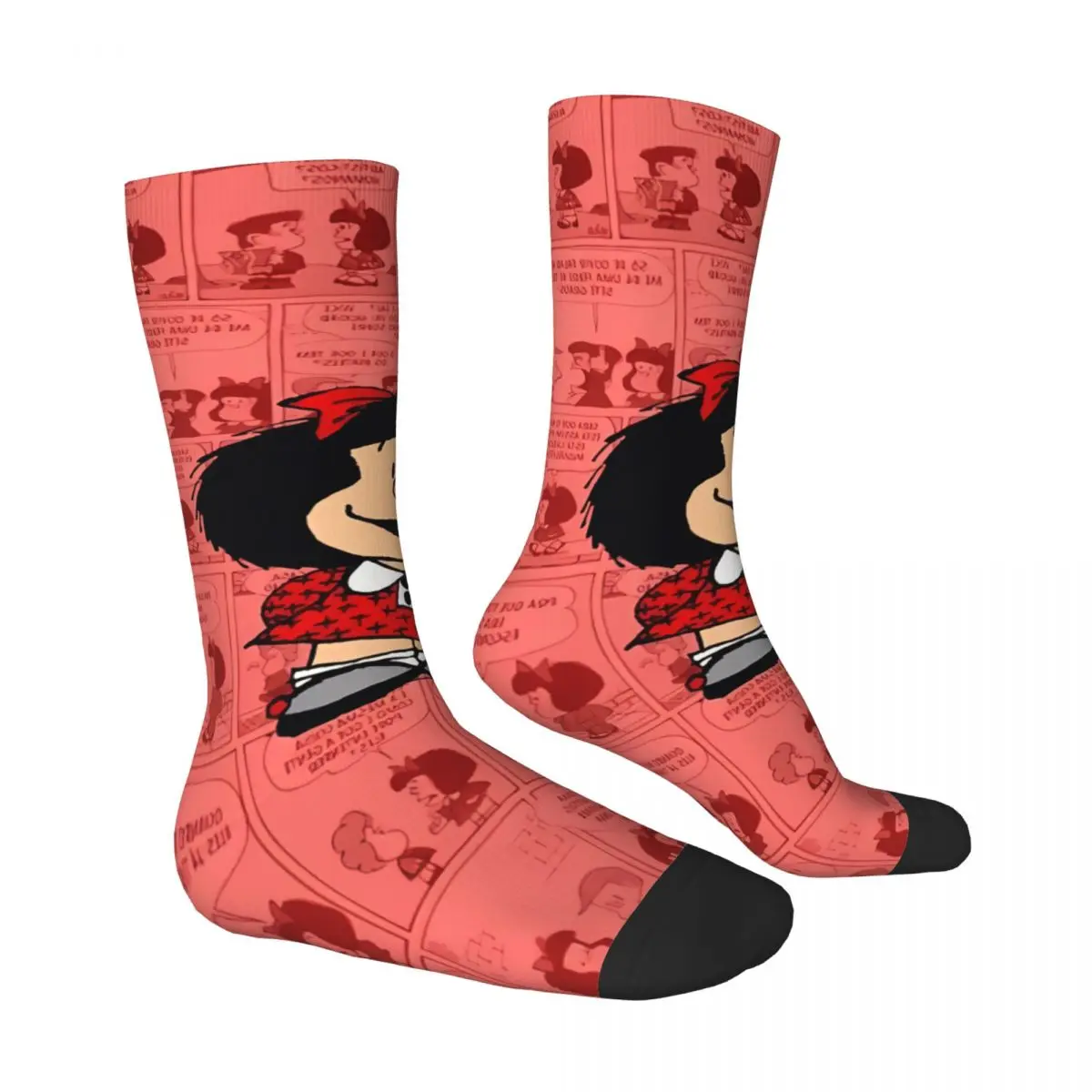 Mafalda Socks Hiking 3D Print Boy Girls Mid-calf Sock