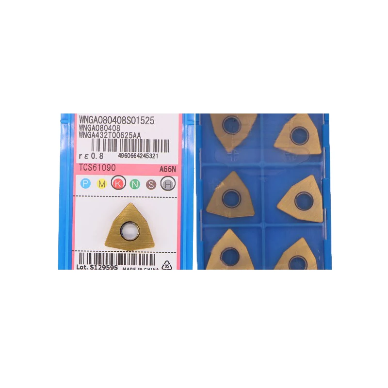 Original 10pcs WNGA080404 WNGA080408 Turning Tooling Tools Carbide Inserts For Steel High Precision External CNC Lathe Cutting