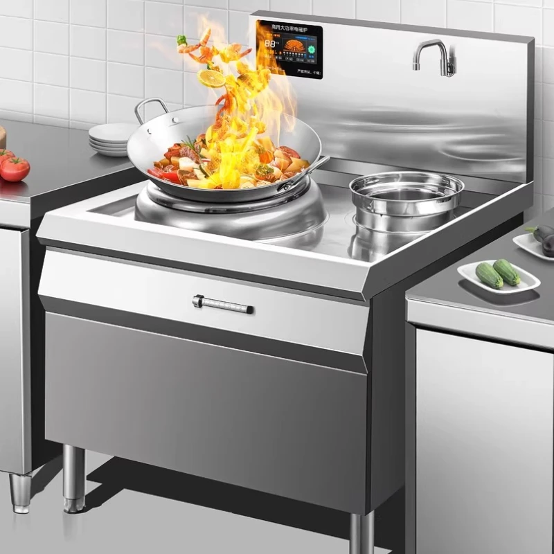 Commercial Induction Cooker Stir-frying Hot Stove 12kw High-power Concave Stove