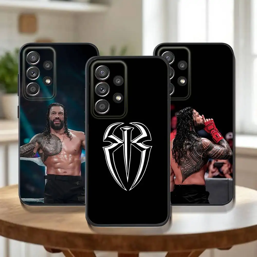 

Wrestler R-Roman Reigns Phone Case For Samsung Galaxy A73,31,32,72,41,53,52,71,22,5G,Note,J7,8,9 Soft Black Cover
