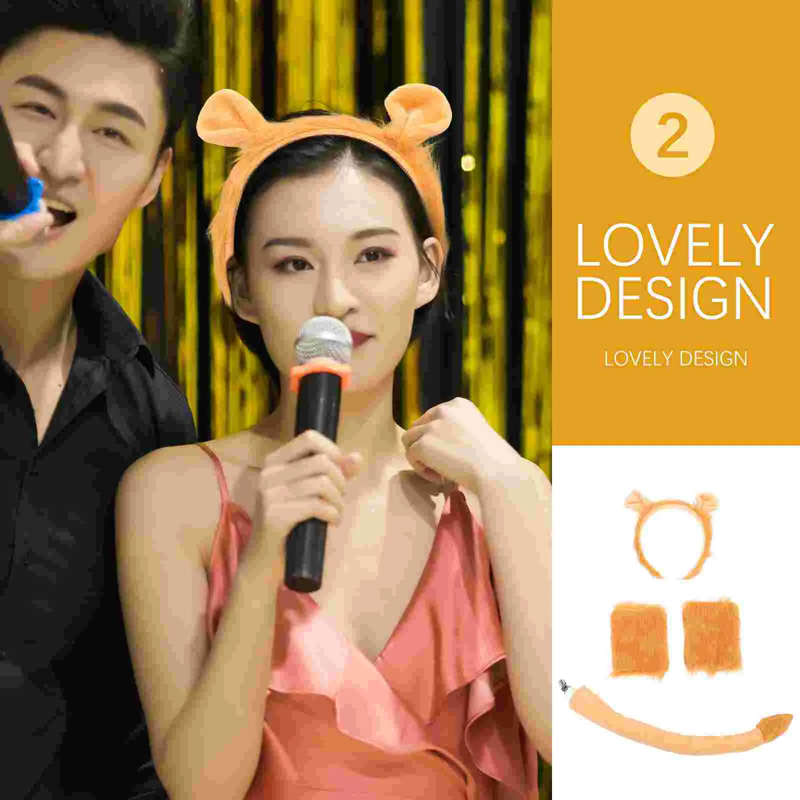 Lion Ear Accessories Ears Headband Cosplay Headpiece Headgear Plastic Halloween Costume Miss