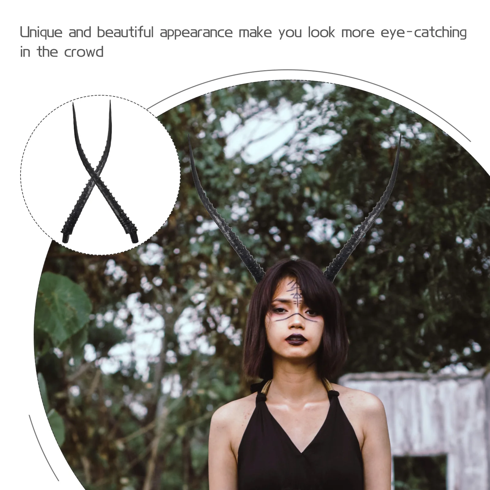 

Antelope Horn Shape Hair Accessories Charms Diy Headdress Material For Party Festival Adult Hair Clip Decor