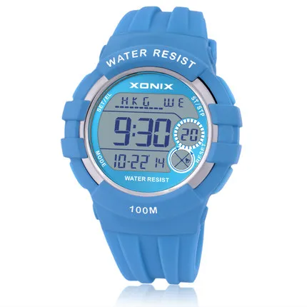 TOP World Time Boys&Girls Sports Watches Waterproof 100m Women Digital Watch Running Swimming Diving Wristwatch Montre Homme