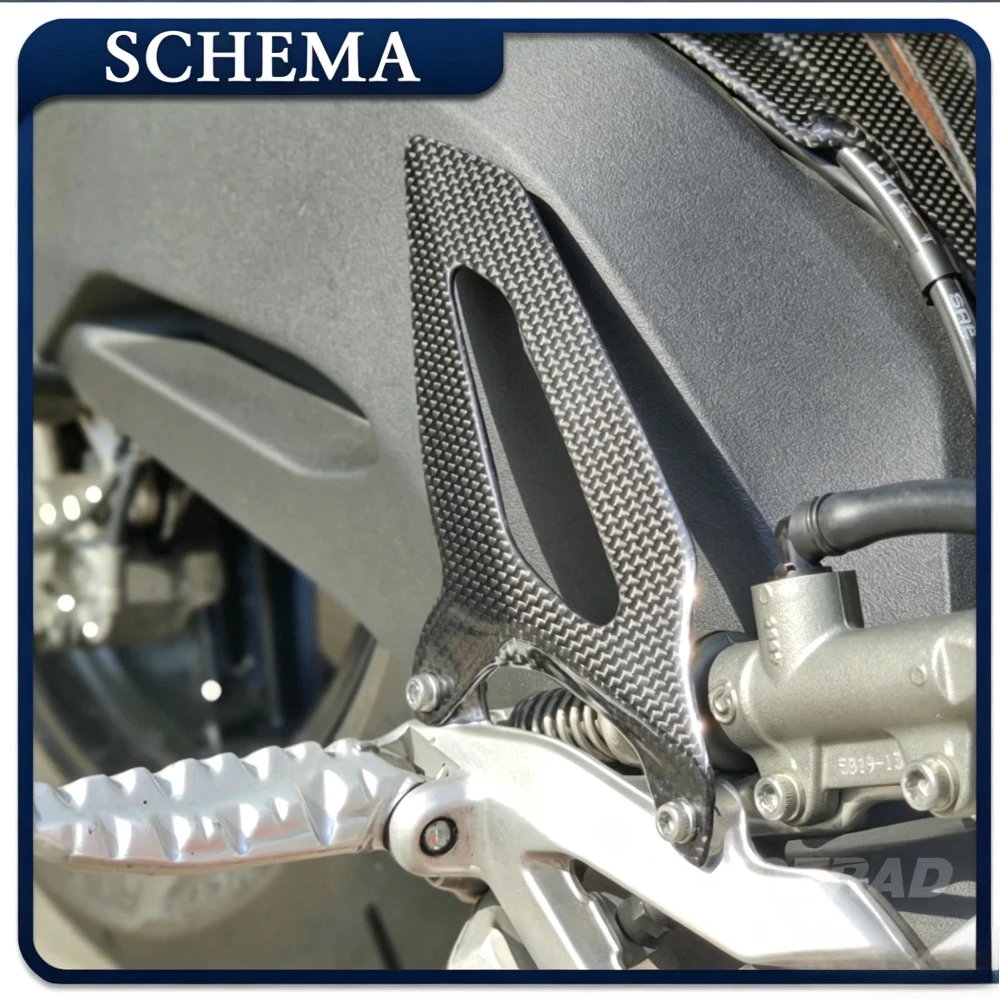 Carbon Fiber Heel Guard Footpeg Wings Footrest Protector Fairing For DUCATI Panigale V2 899 959 1199 1299 Motorcycle Accessories 6