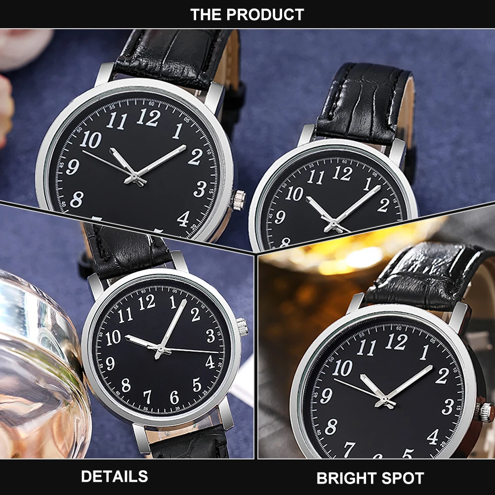 

Couple Watch Durable Casual Watches Wristwatch Creative Belt Fashion Modern Male Female Black Precise Safe Wide Business