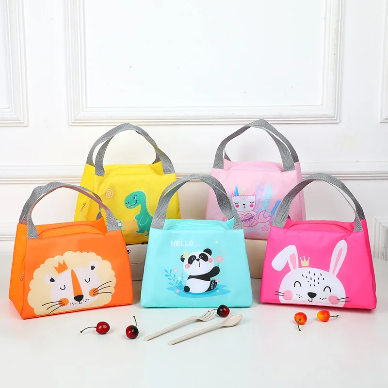 Children Lunch Bag Mother Kids Bags for Girl Handheld Lunch Insulation Bag Cartoon Cute Bento Bag Lunch Boxes for Children Сумка