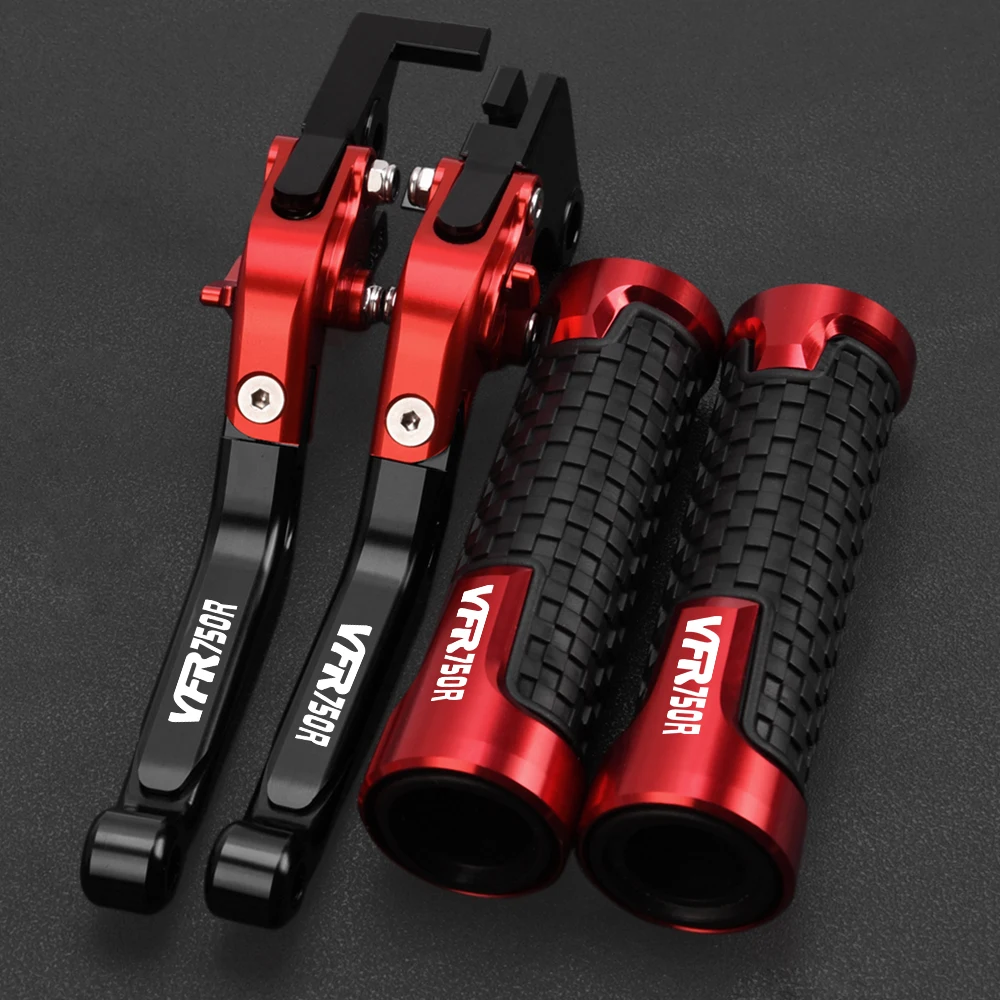 FOR HONDA Motorcycle CNC Ajustable Brake Clutch Levers Hand Grips Handlebar VFR 750 VFR750RJRLRC30 1988-1993 1992 1991 1990 1989