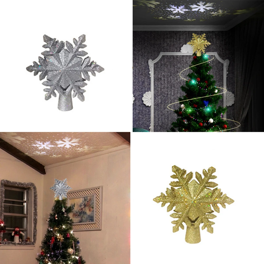 Albero di natale Star Topper LED luce luminosa ornamento 3D Glitter ornamento per decorazioni natalizie in giardino per feste di matrimonio