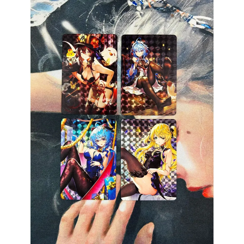 DIY Project Fine Cutting Refractive Composite Process Color Flashing Card Anime Peripheral Game Collection Card Holiday Gift