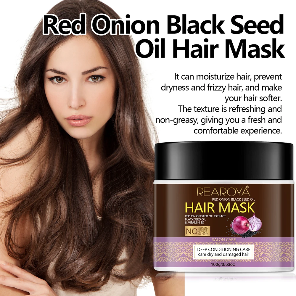 Red onion Hair Mask Daily care at home Hair mask for Women Nourishes the ends repairs damaged hair Prevent dryness 100g