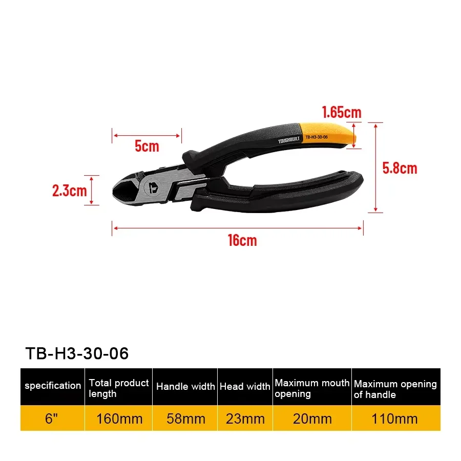 TOUGHBUILT TB-H3-30-06 Diagonal Cutting Plier 6