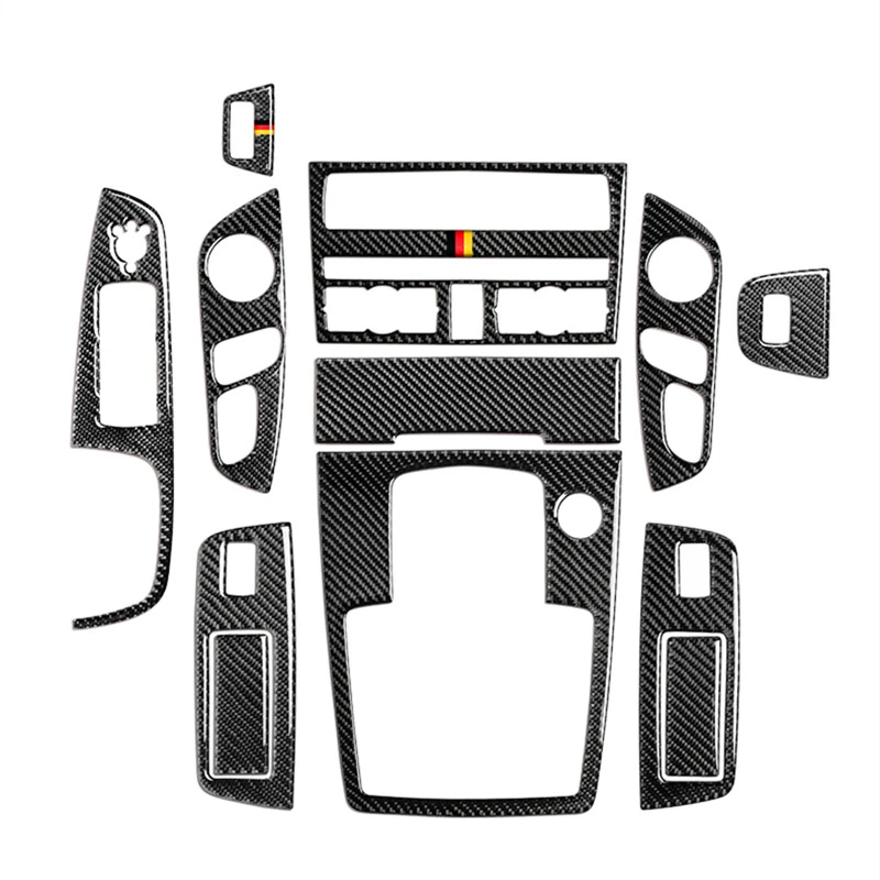 Panel CD z włókna węglowego Windows Control Gear wykończenie panelu dla Audi Q7 2008-2015 wewnętrznego drzwiowego podłokietnik rama przycisku