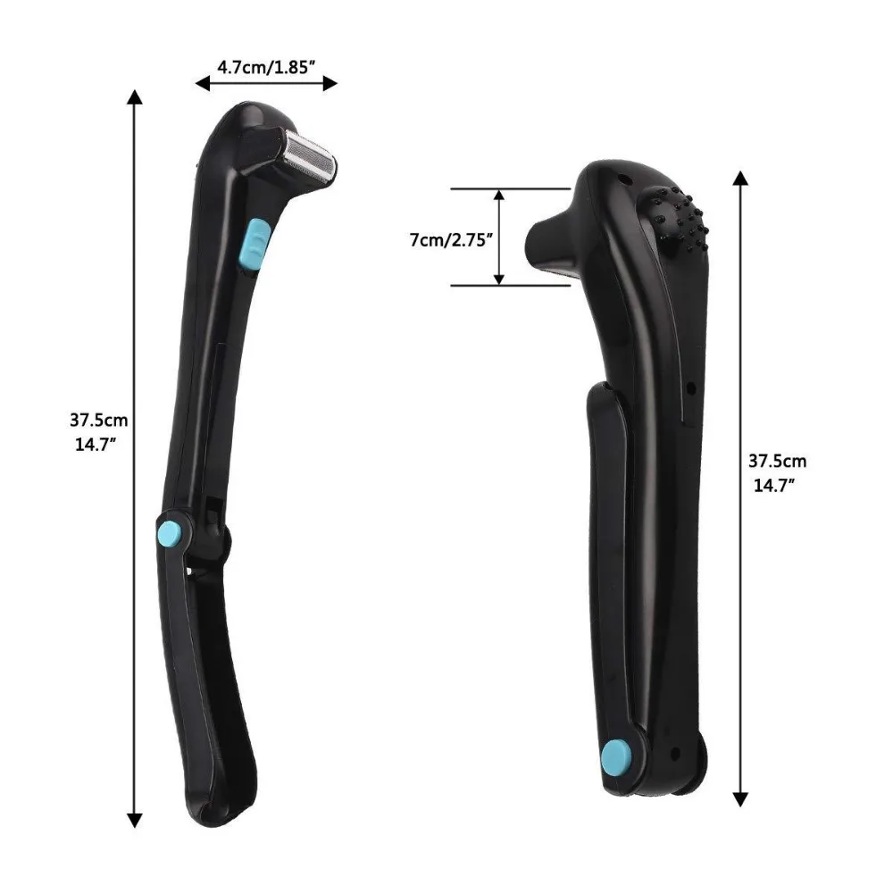 Elétrica Folding Body Back Shaver, lâmina de aço inoxidável, máquina de depilação profissional, mulheres e homens Home Care Device