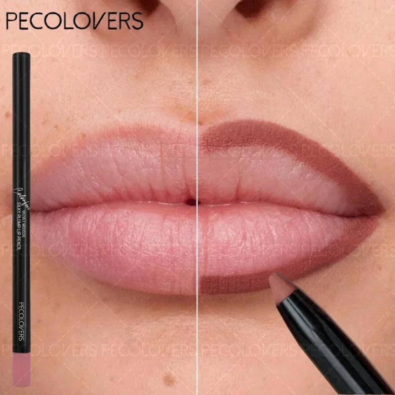 Matita per labbra impermeabile Matita per labbra opaca duratura Contorno per labbra Rossetto idratante Pastello Pigmenti Balsamo per labbra Cosmetici