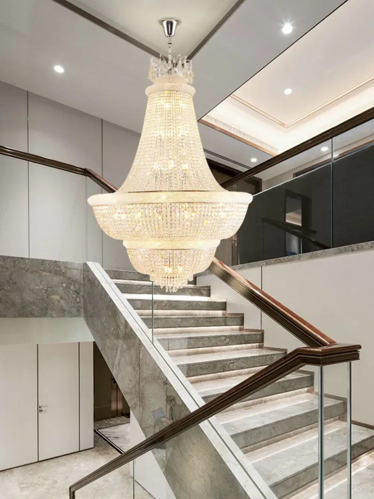 

Dimmable Led K9 Crystal Gold Silver 2025 Chandelier Lighting Hanging Light Suspension Luminaire Lampen For Living Room Staircase