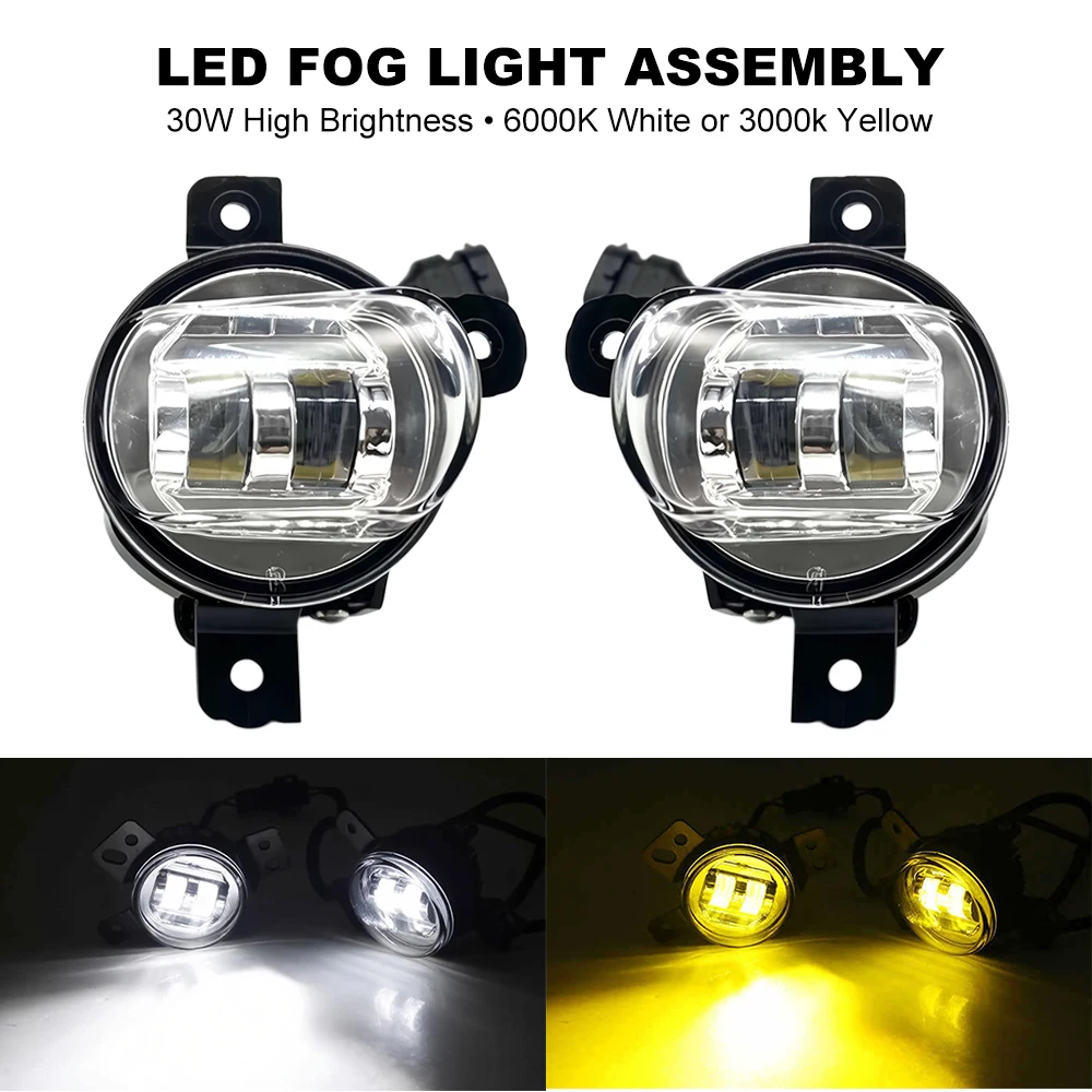 Front ‌LED Fog Lights For GWM Haval Jolion Pro, Jolion HEV 2024 2025 2026 White / or Yellow 50W & 30W Dual Power Factory Replace detail image 2