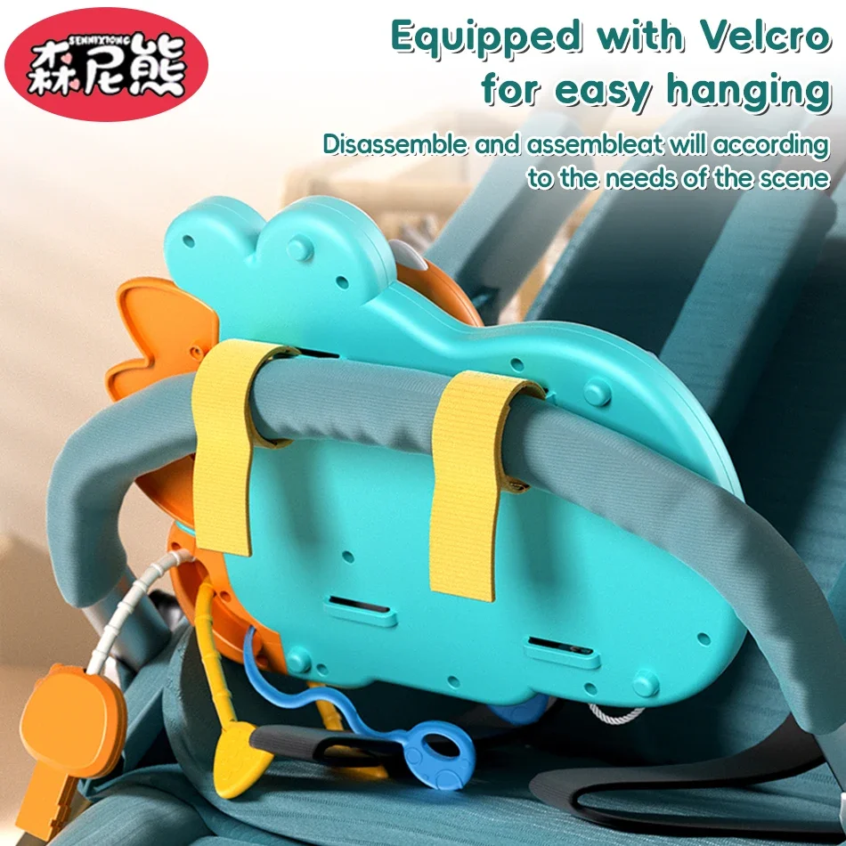 SENNIXIONG Volante per dinosauro sensoriale Montessori Tavola occupata Abilità pratiche per bambini Giocattolo per l'educazione precoce infantile per bambini