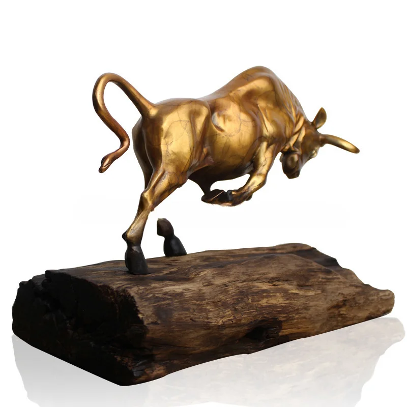 

Modern Sculpture Vigorous Bull Bronze Sculpture Modern Art Modern Bull Sculpture Home Office Decoration Table Decor