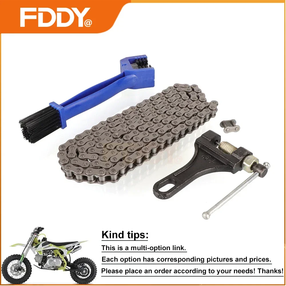 

FDDY Motorcycle 428 140L Chain Kit Drive Chain With Chain Breaker and Cleaning Tool Universal For Scooter Dirt Pit Bike Quad ATV