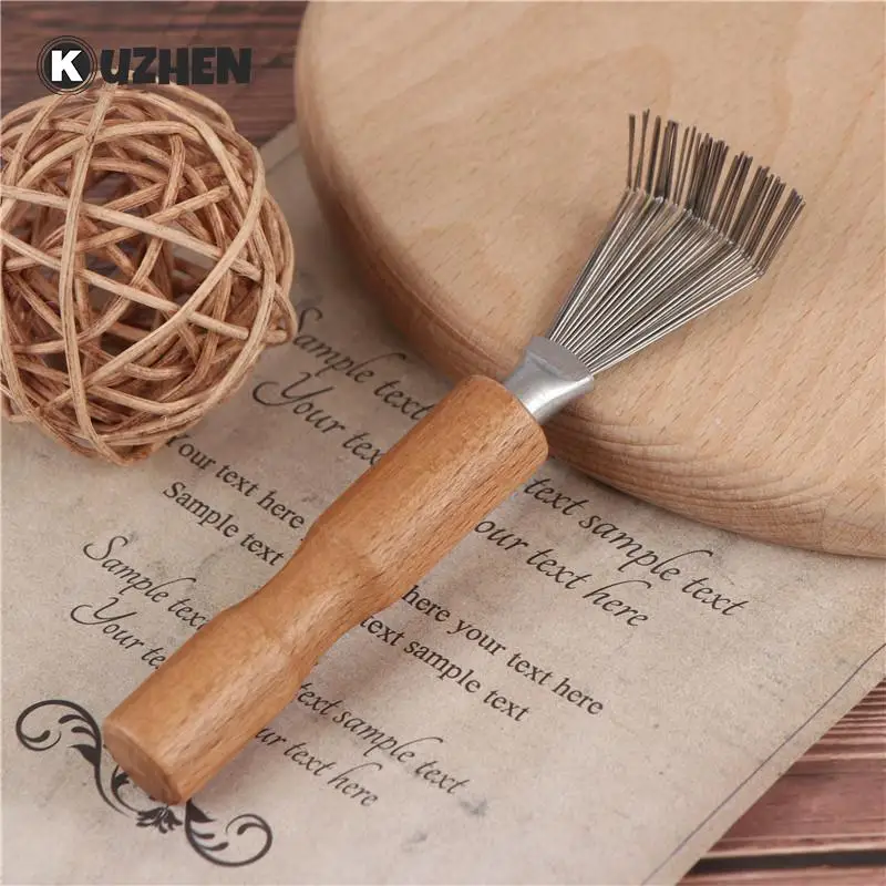 1PCS Metal Hair Brush Comb Cleaner Embedded Tool Plastic Cleaning Removable Handle