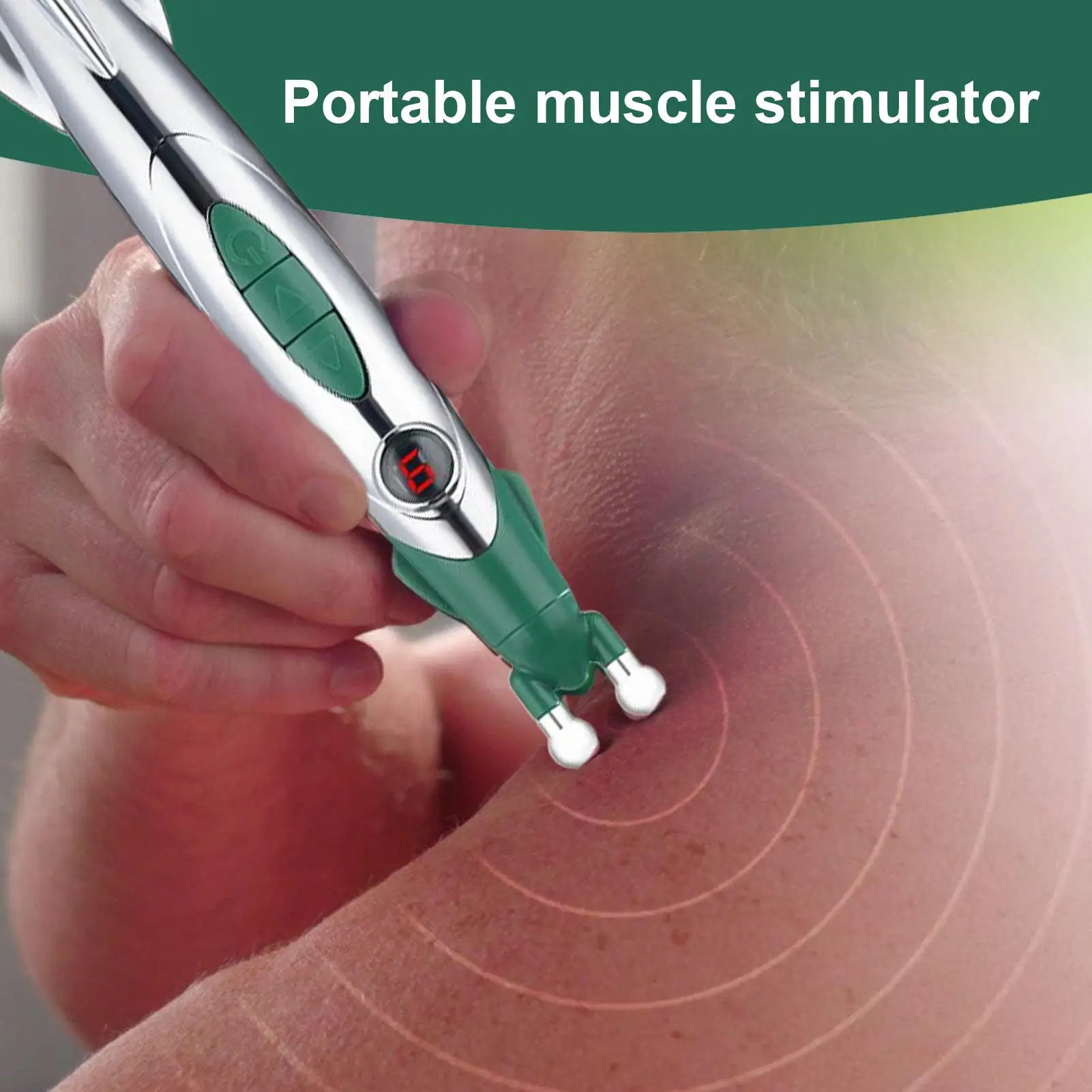 Massage Pen Portable Muscle Stimulator Meridian Massager Device For Fitness Enthusiasts Athletes Shoulder Back 9 Adjustable