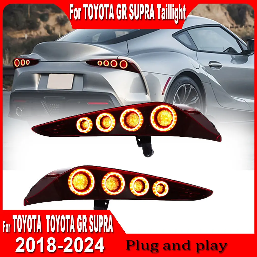 

pair LED Tail lights For Toyota GR Supra A90/A91 2020 2021 2022 2023 2024 Tail light Startup Animation Sequential Breathing