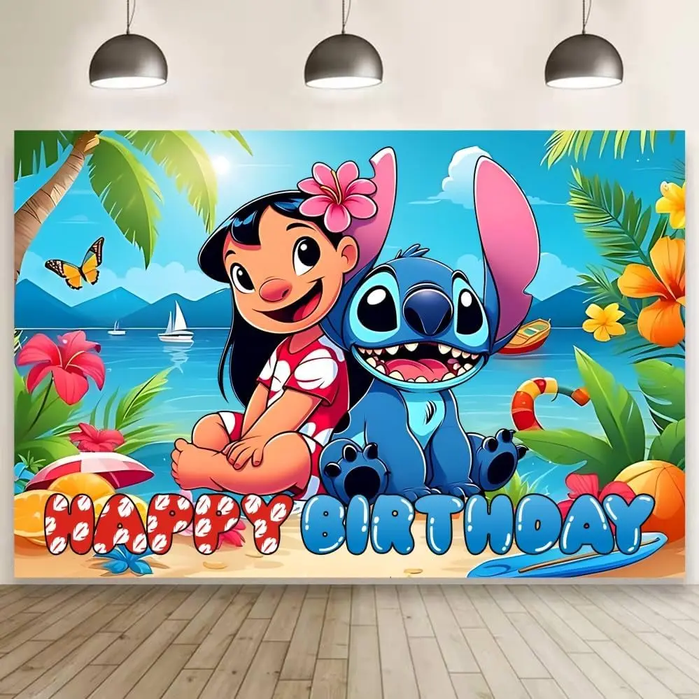 Fondo de fotografía Tropical Luau dibujos animados monstruo punto verano playa Banner para Baby Shower fondo de fiesta de feliz cumpleaños