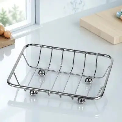 

Draining Holder Metal Rack Bathroom Soap Dish Holder For Shower Toilet Kitchen Laundry Hotel Vanity Space Saving Wear Resistant