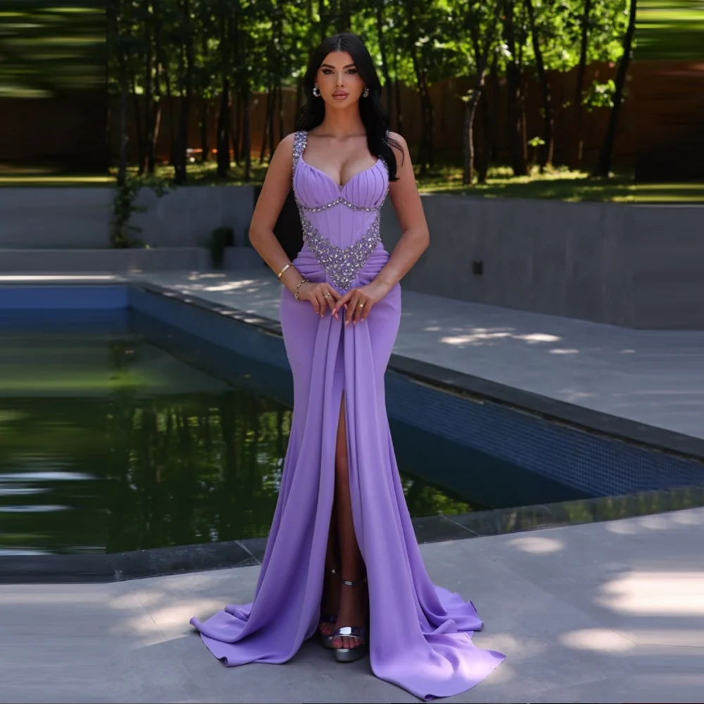 

Sweetheart Collar Women Evening Dresses Fascinating Mermaid Prom Gowns Cocktail Party Mopping Length Robes de soirée Customized