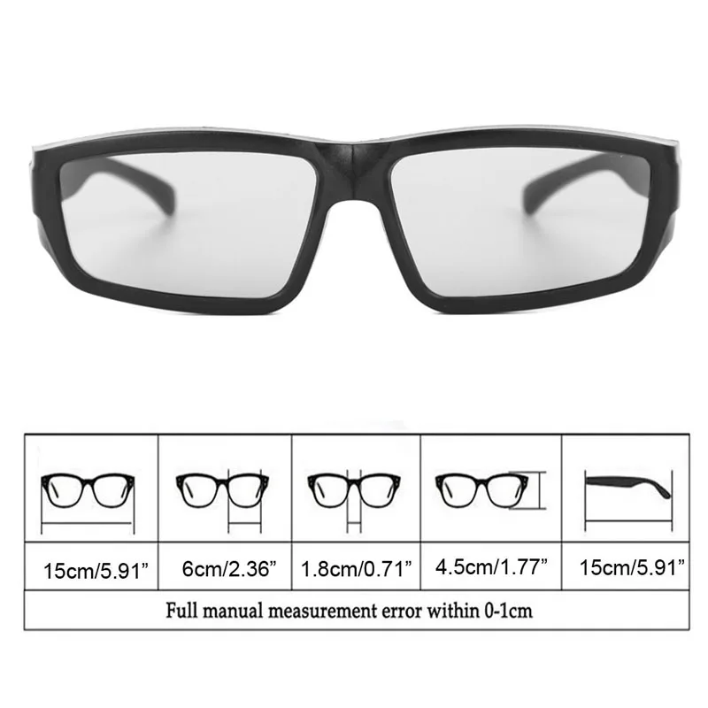 Polarized Passive 3D Glasses with Polarized Lenses Experience 3D Visual Effect No 3D for TV/Movies/Cinema