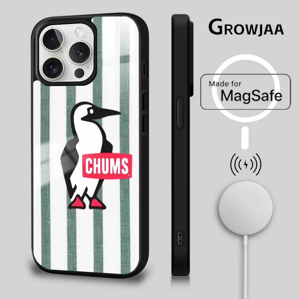 

C-Chums Phone Case For iPhone 15 14 13 12 11 Pro Max Plus Mini Mirror Magnetic Cover Case Wireless Charging Magsafe Case Funda