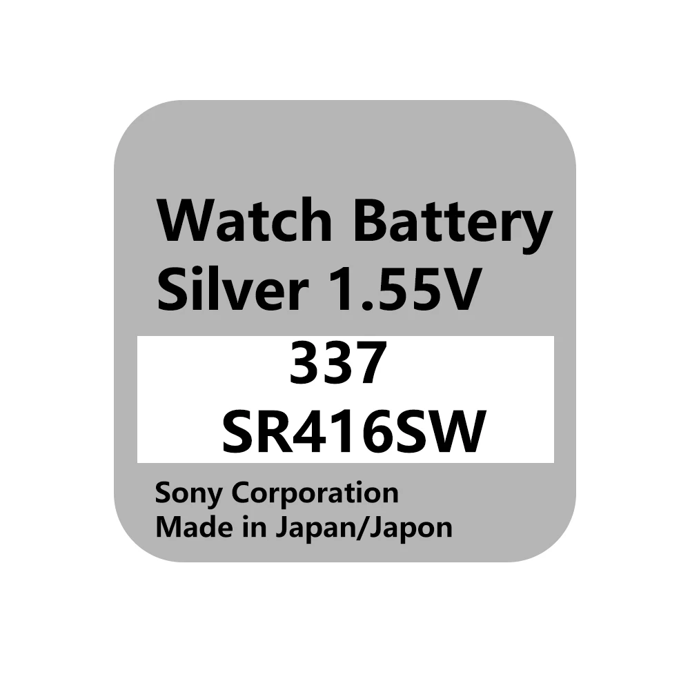 Batería de botón Original para reloj SONY SR416SW, pila de moneda 500 D337 623 SP337 337 V, paquete Individual, 80-1,5 piezas