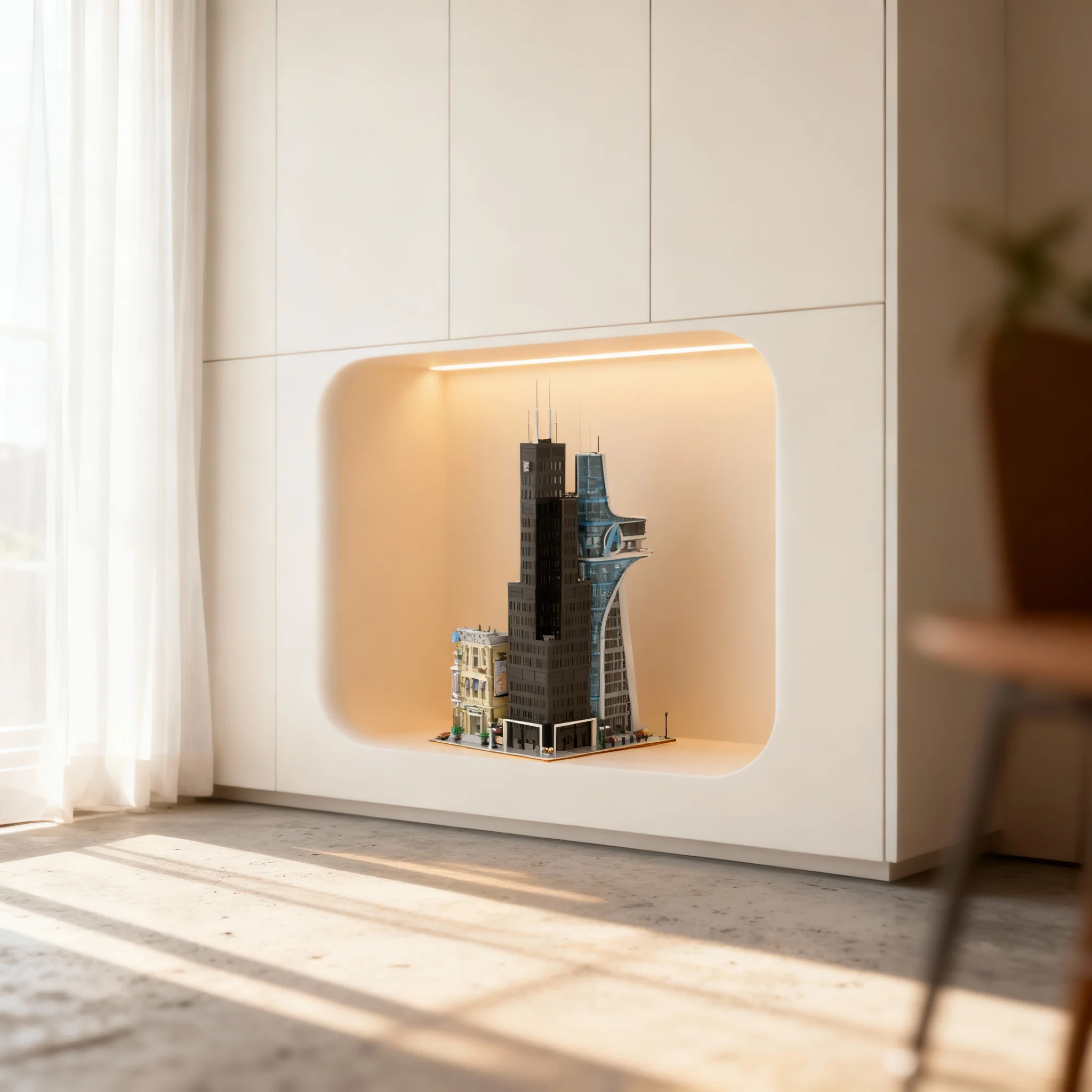 3146 elementów MOC Modularny Model Ulicy z Wieżą Sears, Klocki Konstrukcyjne, Architektura, Kreatywny Pomysł, Prezent na Boże Narodzenie, Zabawka Edukacyjna, Klocki